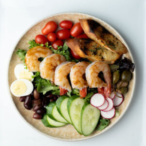 Salade crevette grillée